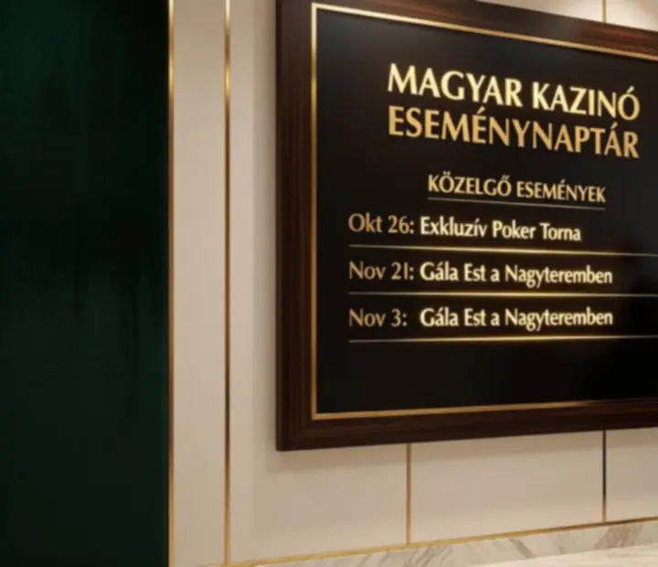 Luxus rendezvénynaptár fal a Golden Vyra kaszinóban